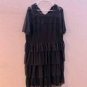 torrid Black Lace Overlay Dress